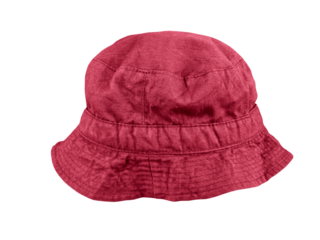 Red bucket hat PNG transparent