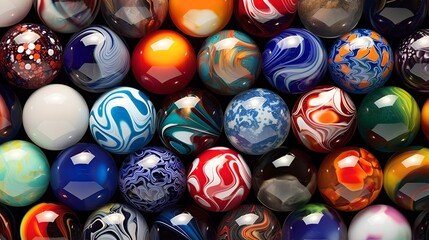 Colorful Marble Balls