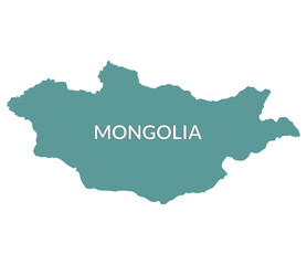 Fototapeta premium Mongolia map. Map of Mongolia