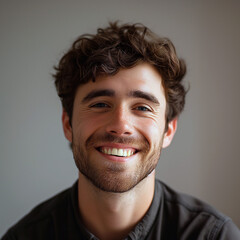 Fototapeta premium portrait of a smiling young man