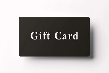 Gift card. Black and white card with text gift card.