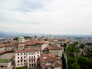 Fototapeta na wymiar BERGAMO General city view of medieval area, Citta Alta, Bergamo,Lombardy,Italy.