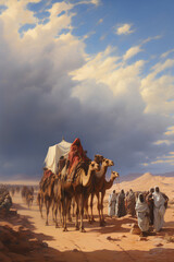 An Orientalist Painting of a Distant and Enigmatic Desert