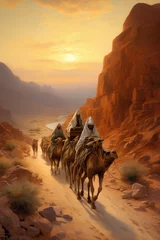 Türaufkleber An Orientalist Painting of a Distant and Enigmatic Desert © Philipp