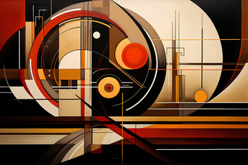 Art Deco Fusion with Avantgarde Geometry: Avantgarde Abstraction
