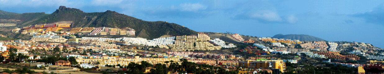 Fototapeta na wymiar Las Americas, panoramic view, building boom, Tenerife, Canary Islands, Spain