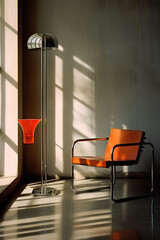 Bauhaus Interior with Tubular Steel Chair: Bauhaus