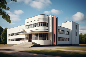 Bauhaus Style Public Building: Bauhaus