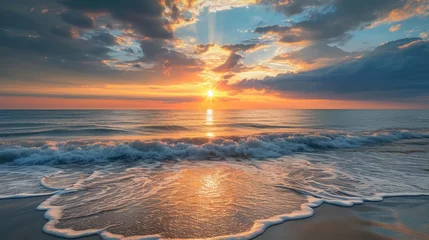 Selbstklebende Fototapeten Beautiful cloudscape over the sea, sunrise shot © buraratn