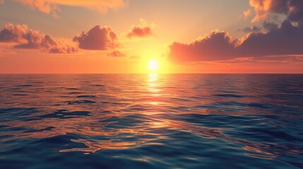 Beautiful sunrise over the Ocean