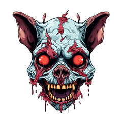 Obraz premium animal zombie art illustrations for stickers, tshirt design, poster etc 