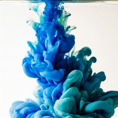 Ink in water isolated  Rainbow of colors