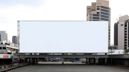 blank billboard in the city - obrazy, fototapety, plakaty
