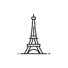 Fototapeta na wymiar Eiffel tower line icon. Travel and holiday concept. Vector illustration