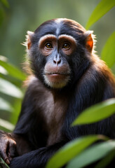 Cute Monkey Portrait in Jungle