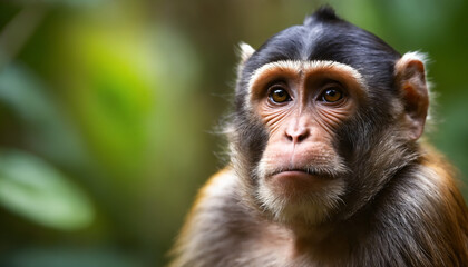 Cute Monkey Portrait in Jungle