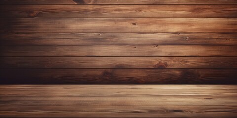 Wooden floor texture for displaying products, ideal for design templates.