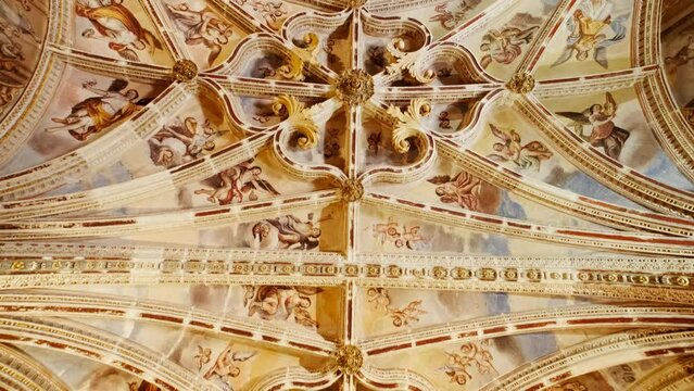 Renaissance church in Monasterio de San Jeronimo, Granada, Andalucia, Spain, stands as a testament to historical grandeur and religious artistry