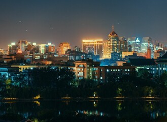 Fototapeta na wymiar Beijing urban city skyline night