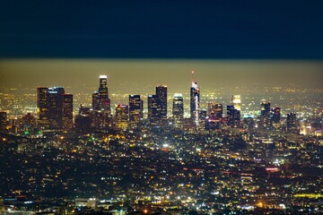 Fototapeta na wymiar Los Angeles skyline night