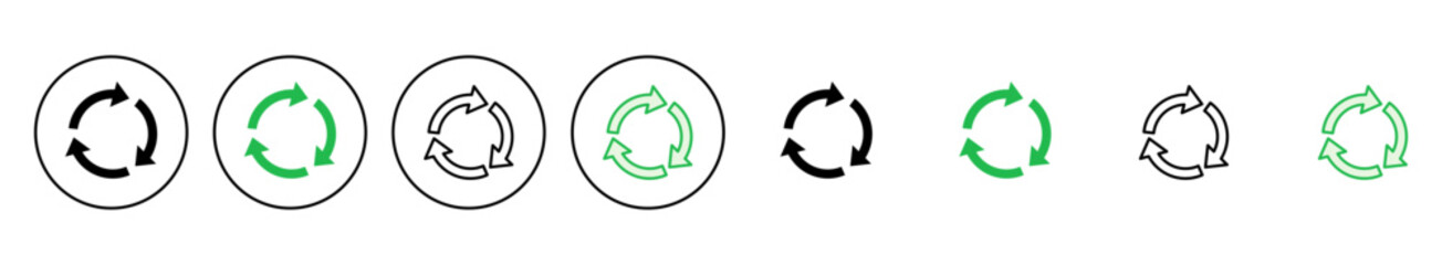 Recycle icon set. Recycling vector icon.