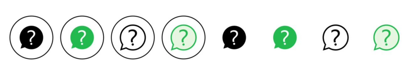 Question icon set. question mark icon vector.