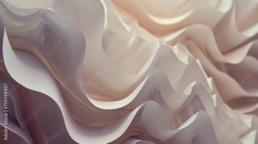 Poster layers of twisted and sculpted paper mimic the complexity of sound waves revealing the hidden beauty
