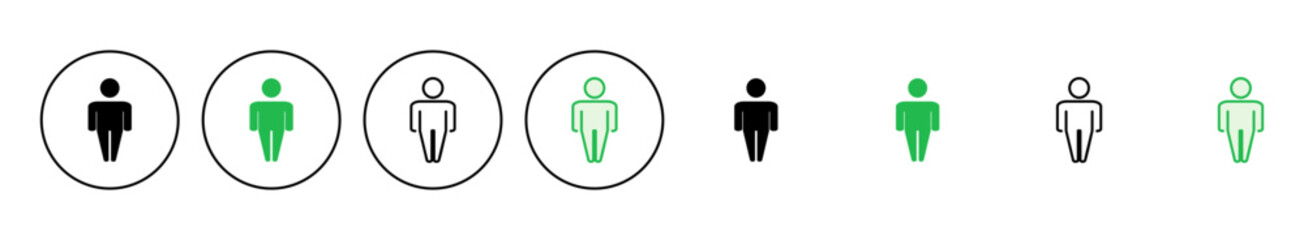 Man icon set. male icon vector. human symbol