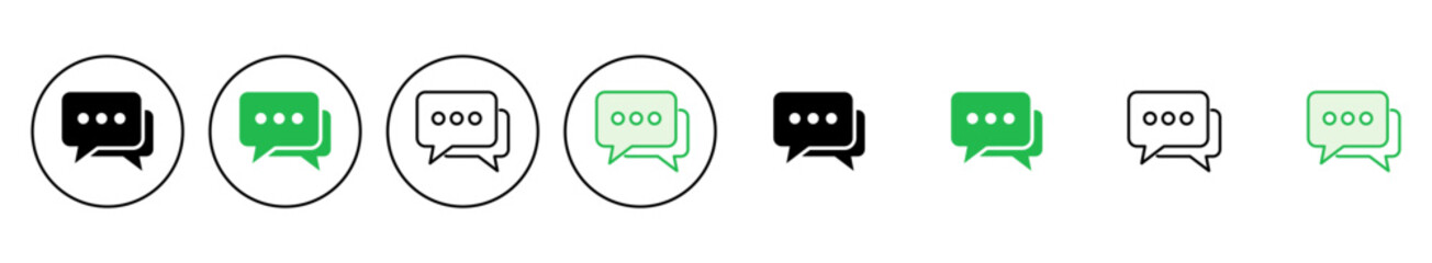 Chat icon set. speech bubble icon. comment icon vector. message. contact us