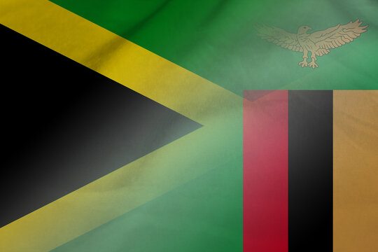 Jamaica and Zambia government flag transborder relations ZMB JAM