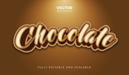 chocolate vector text effect