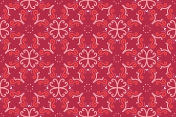 pink seamless pattern background with vintage style. suitable for textile, tile, wall decor, background, banner