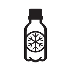 Cold bottle drink logo icon,design vector illustration template