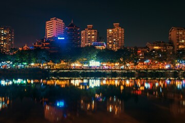 Fototapeta na wymiar Chengdu city at night