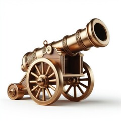 3d illustration of ramadan cannon isolated on white background