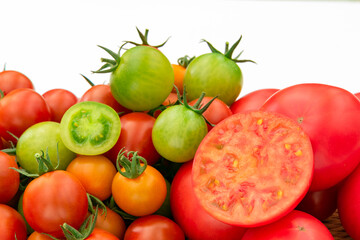 トマト　フルーツトマト　夏野菜　断面　Fruit tomato cross section