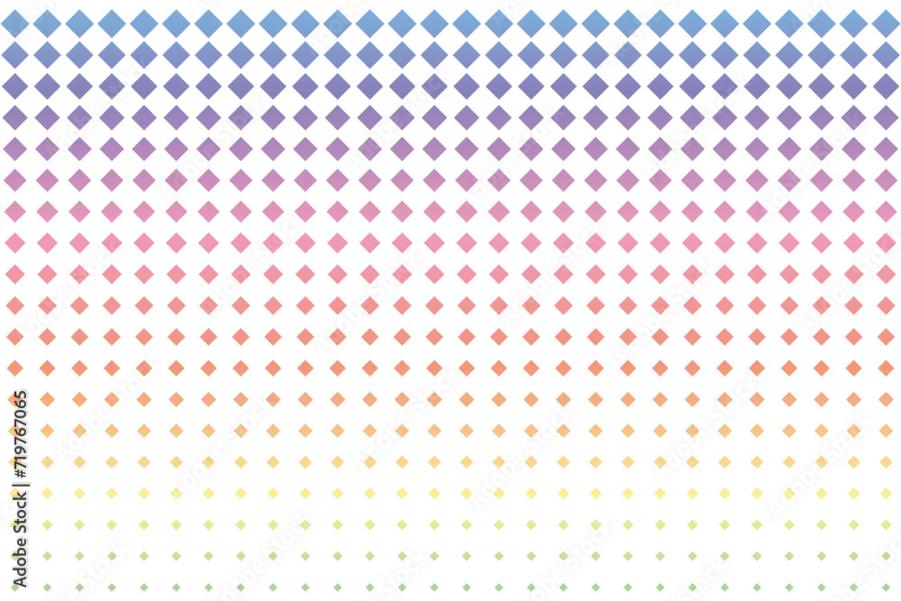 Poster pop art background vector. design rhombus halftone effect gradient spectrum on white background. des