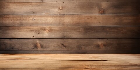 Naklejka premium Empty wooden backdrop for displaying products.