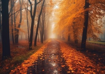 autumn leaves orange tranquility grace landscape zen harmony calmness unity harmony photography