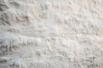 The textured surface of a close-up white stone wall resembles natural stone, showcasing intricate patterns and details. The translucent quality of the white color enhances its appeal.