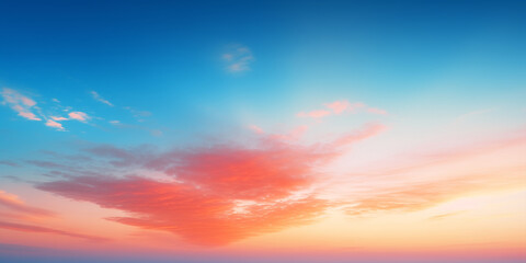 Naklejka premium Abstract gradient sunrise in the sky with cloud and blue mix orange natural background.