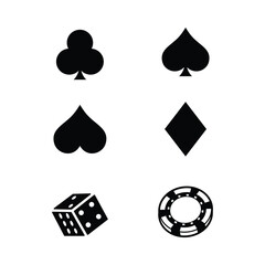 casino icon set vector