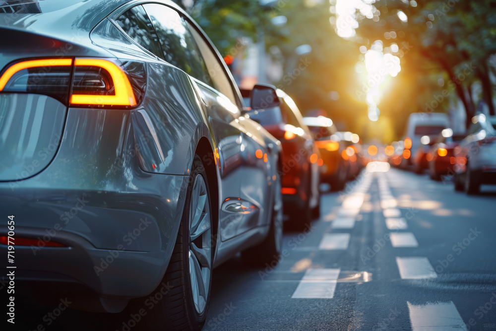 Poster an individual participating in a car-sharing program, reducing the number of vehicles on the road. c