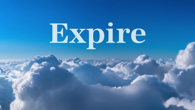 Animation sur la respiration avec les mots "Inspire" et "Expire" qui apparaissent au dessus de nuages anim&eacute;s - texte en Fran&ccedil;ais