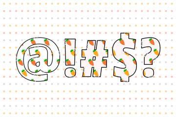 Handcrafted Easter letters color creative art typographic design