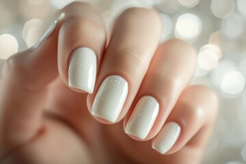 elegant white nail polish adds sophistication to your style, Generative AI