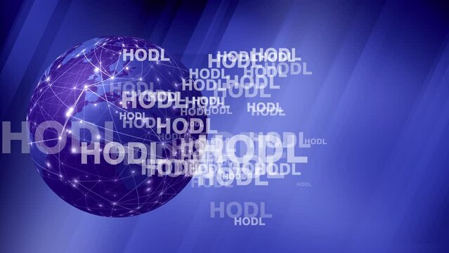 Crypto market hodl strategy in world globe of digital finance holding crypto currency in secure wallet for long term financial industry progress and increasing savings