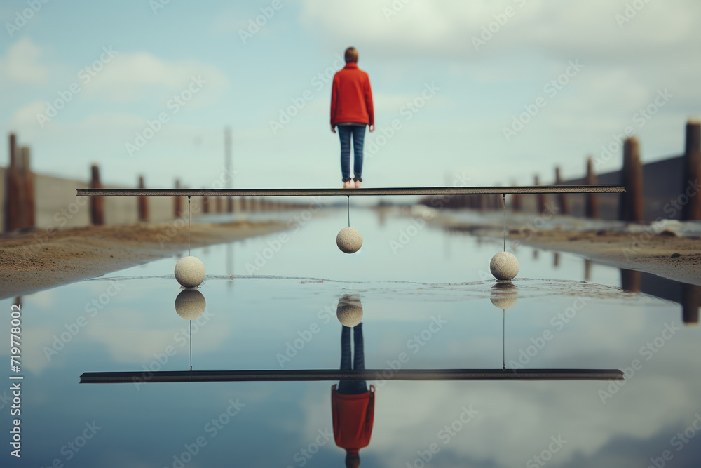 Poster a template designed around the principles of balance and symmetry, projecting a sense of stability a