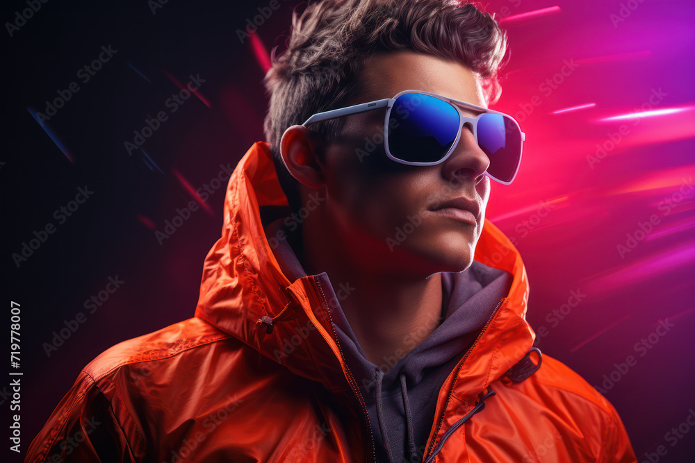 Poster a template with a focus on gradients and color transitions, creating a visually striking and modern 