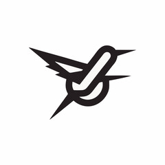 bird line vector logo design icon